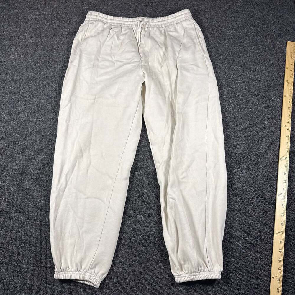 Old Navy Socomfy Sweatpants Size L Cream Joggers Drawstring